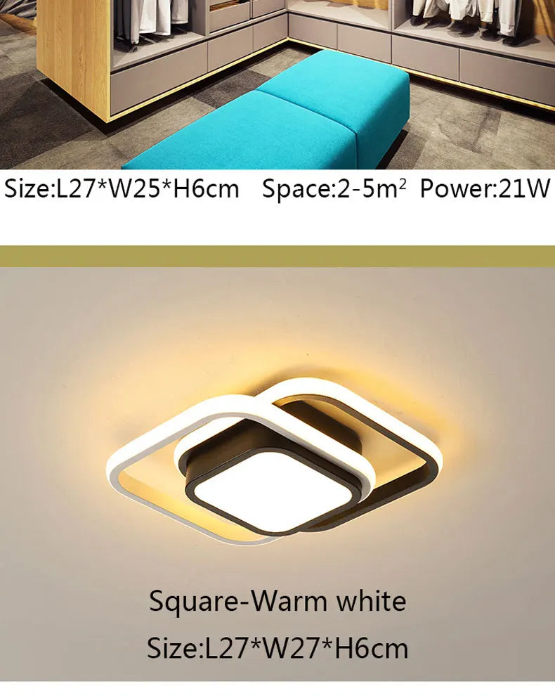 Modern New Smart Home Hotel Living Room Decoration Acrylic Led Square Ceiling Lights Fixtures Customized Gifts