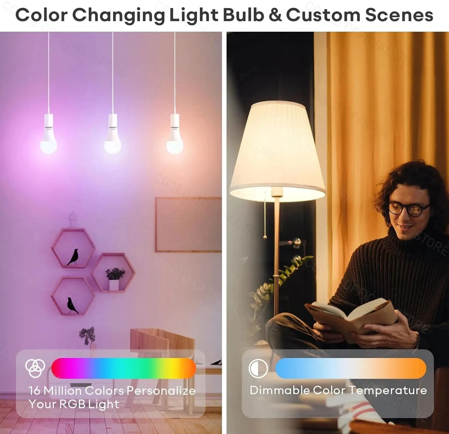 WiFi LED Bulb E27 85-265V for Zigbee Smart Alexa LED Light Lamp Dimming For EWelink Google Voice Control RGB Bedroom Home Decor