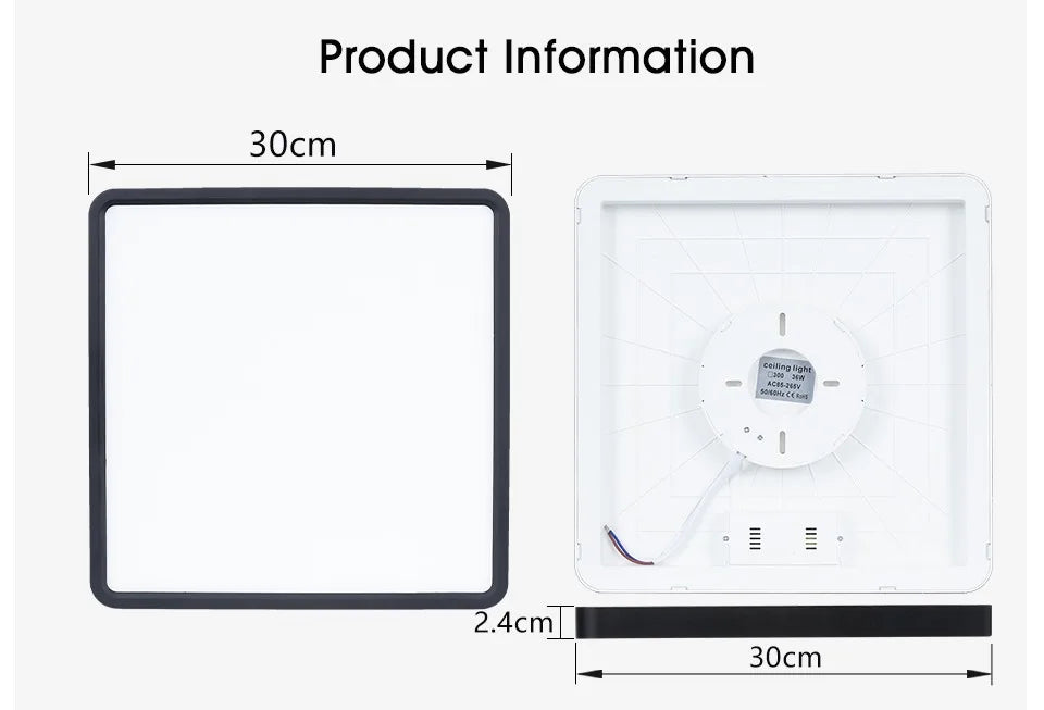 MARPOU Smart LED Ceiling Lamp Wood Grain App Voice Control Alexa/Google Remote Control Square Ceiling Lights Living Room CCT