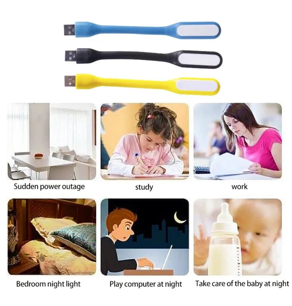 SeeMpp USB 5V LED Book Reading Light Lamp Mini Travel Table Lamp For Power Bank PC Notebook Laptop Flexible Bendable Night Light