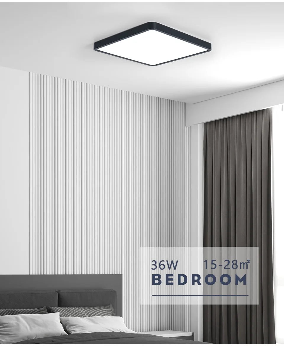 MARPOU Smart LED Ceiling Lamp Wood Grain App Voice Control Alexa/Google Remote Control Square Ceiling Lights Living Room CCT