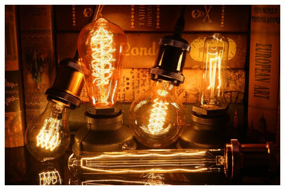 Retro Edison Bulb E27 220V 40W Light Bulb A60 ST58 ST64 T10 T45 T185 G80 G95 Filament Vintage Ampoule Incandescent Spiral Lamp
