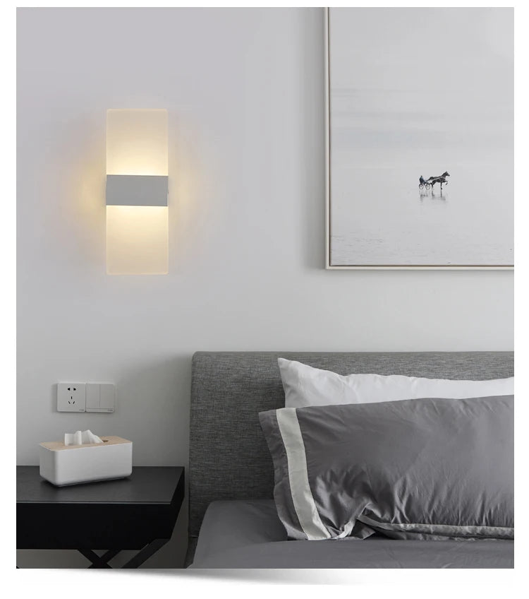 LED Wall Light 220V 110V Bedroom Bedside Light Living Room Balcony Aisle Wall Lamp Corridor Wall Sconce Lamp