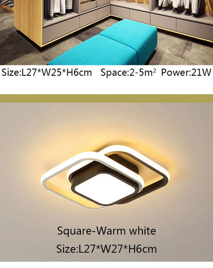 Modern New Smart Home Hotel Living Room Decoration Acrylic Led Square Ceiling Lights Fixtures Customized Gifts