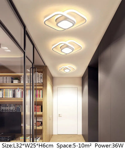 Modern New Smart Home Hotel Living Room Decoration Acrylic Led Square Ceiling Lights Fixtures Customized Gifts