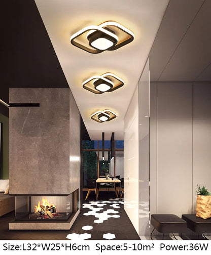 Modern New Smart Home Hotel Living Room Decoration Acrylic Led Square Ceiling Lights Fixtures Customized Gifts