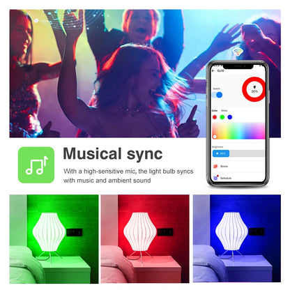 WiFi LED Bulb E27 85-265V for Zigbee Smart Alexa LED Light Lamp Dimming For EWelink Google Voice Control RGB Bedroom Home Decor