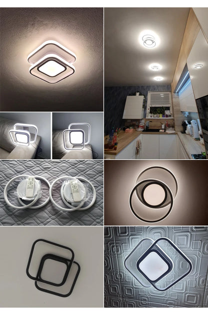 Modern New Smart Home Hotel Living Room Decoration Acrylic Led Square Ceiling Lights Fixtures Customized Gifts