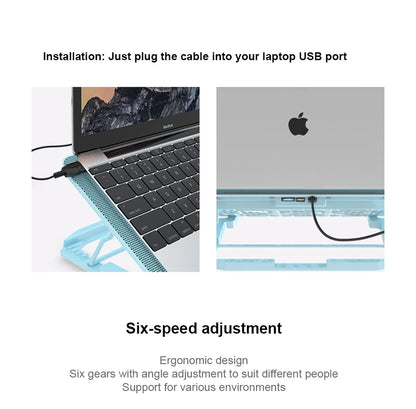 Laptop Cooling Base Cooling Pad Adjustable Holder Notebook Support With Six Fans For Macbook Notebook Pro Holder Laptop Stand